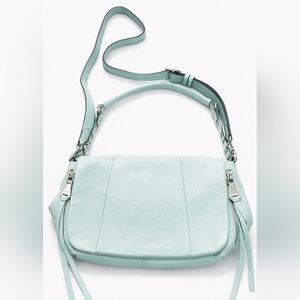 **SOLD** Aimee Kestenberg Leather Crossbody Shoulder Bag Mint Green Convertible